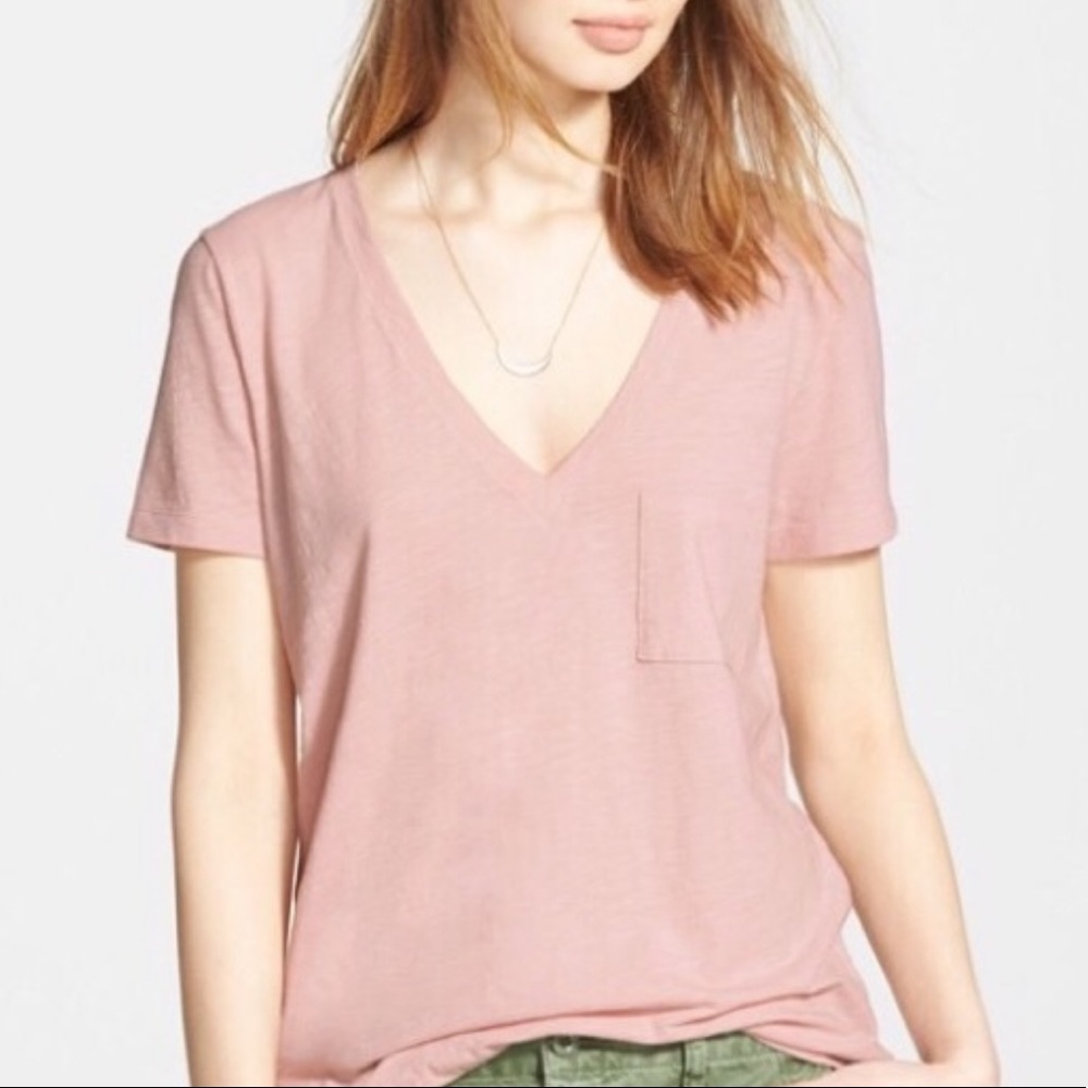 Madewell Whisper Cotton Vneck Pocket Tee